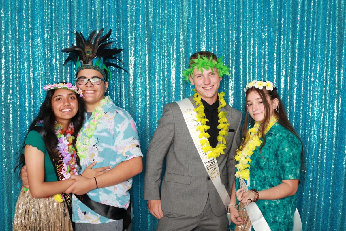 From left, the Homecoming Queen and King, Cadets Bhavjeet Kaur and Emiliano Navarro are joined with Prince Coady Maples and Princess Anika Ellis.