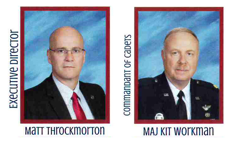 Two of the founding members of Utah Military Academy, first Executive Director Matt Throckmorton and Commandant of Cadets Major Kit Workman.