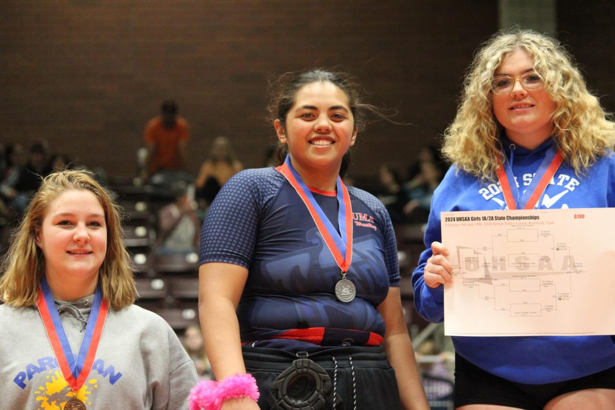 Cadet Nazaretta Lavalouis-Talia does herself and her school proud with a second place finish at the Utah High School State Wrestling Championships.